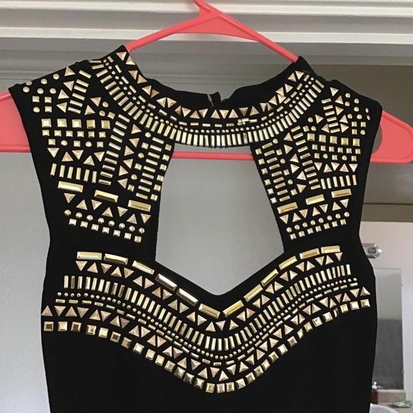 BEBE exotic black dress - Picture 2 of 6